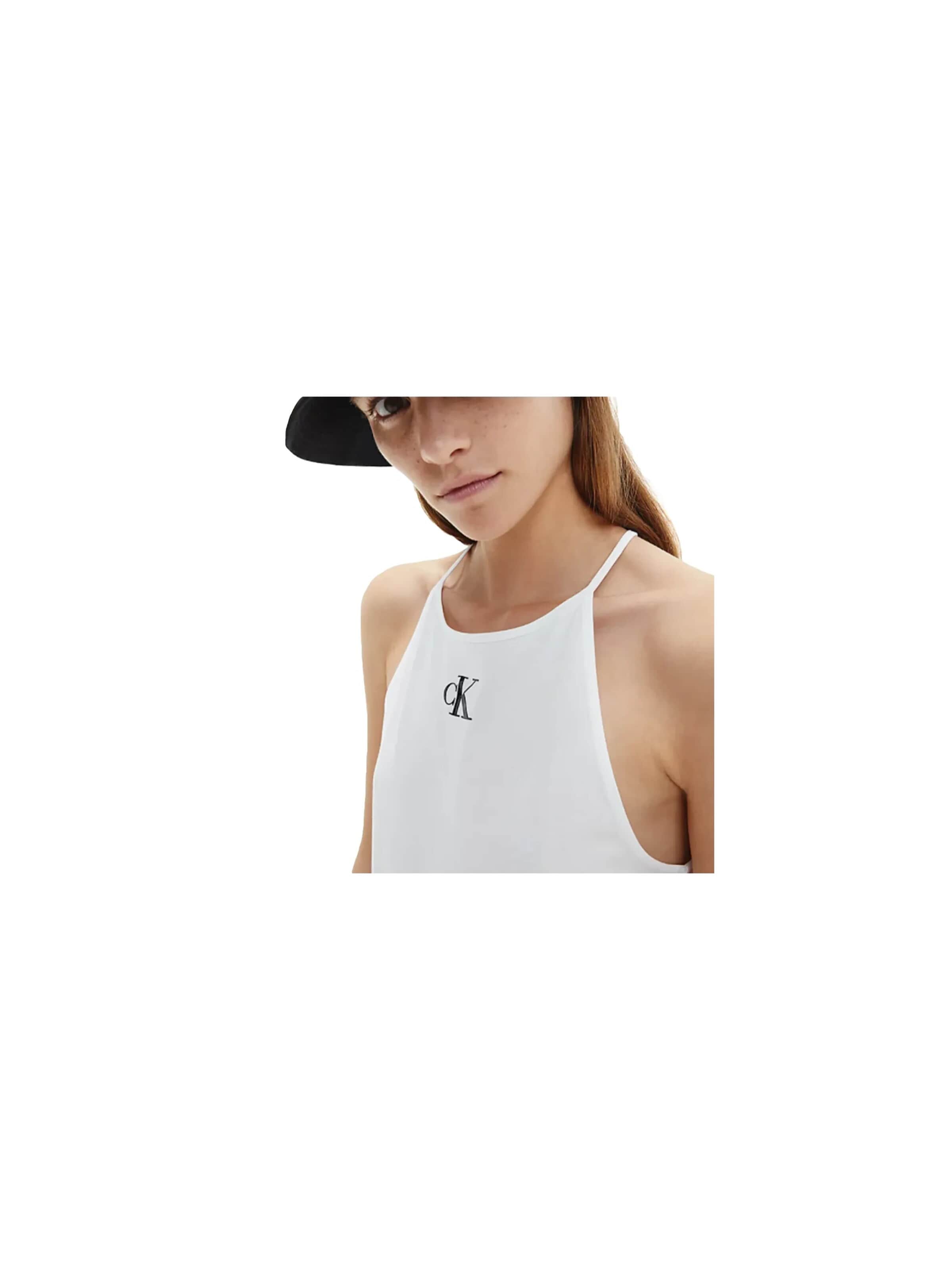 Calvin Klein - Camiseta 'Little classic logo' en blanco