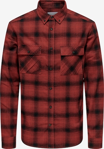 Only & Sons Hemd 'ONSMATT' in Rot: Vorderseite