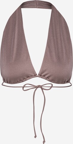 Triangolo Top per bikini 'Roswita' di Lezu in grigio: frontale