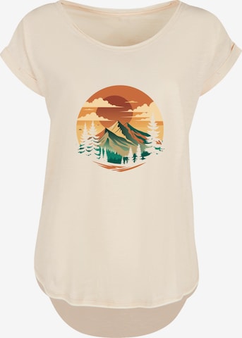 T-shirt 'Sonnenuntergang Berglandschaft' F4NT4STIC en beige : devant