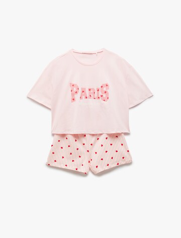 Koton Short Pajama Set in Pink: front
