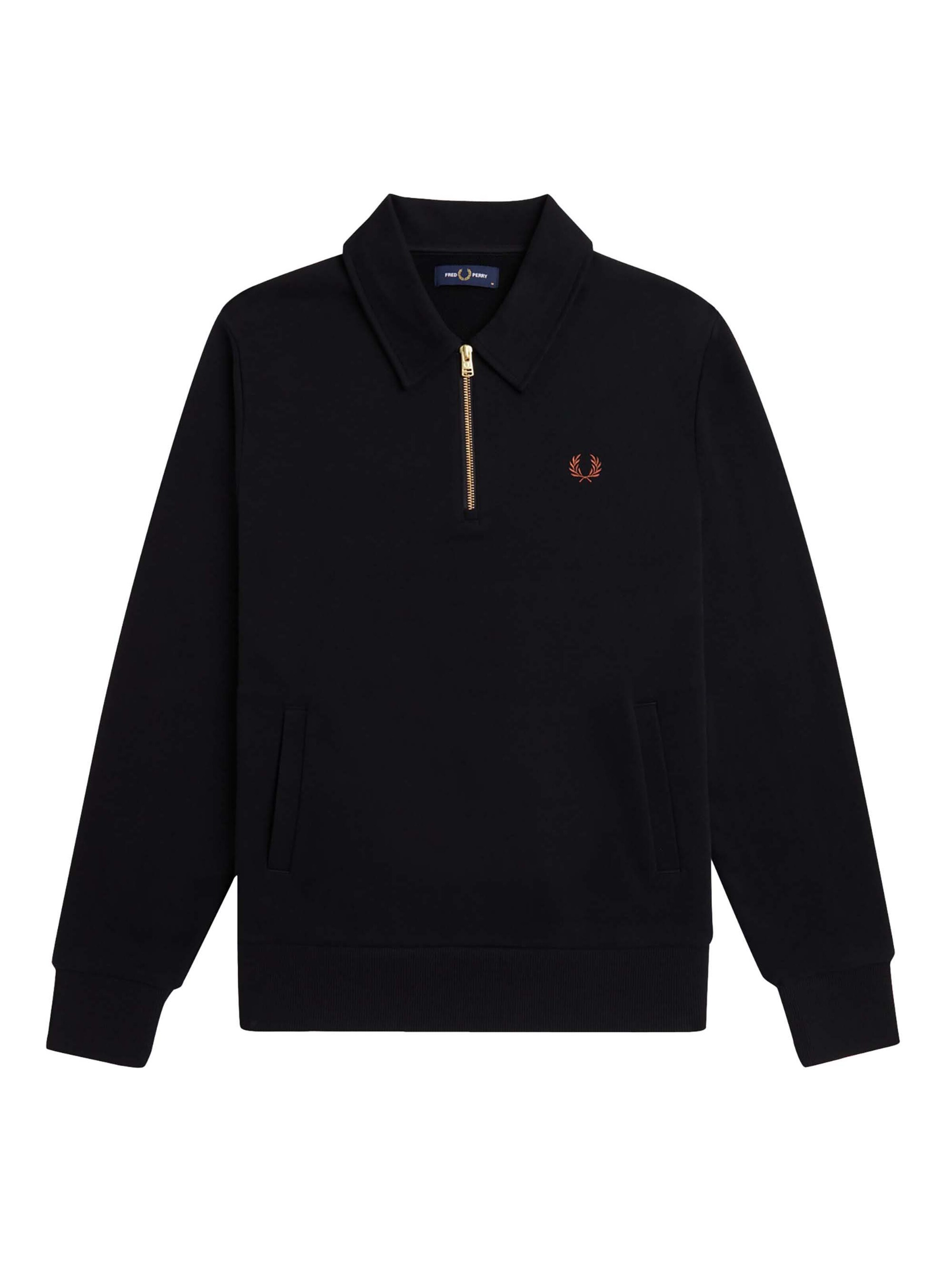 Fred Perry Sweatshirt in Schwarz: Vorderseite