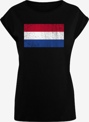 F4NT4STIC Shirt 'Netherlands' in Zwart: voorkant