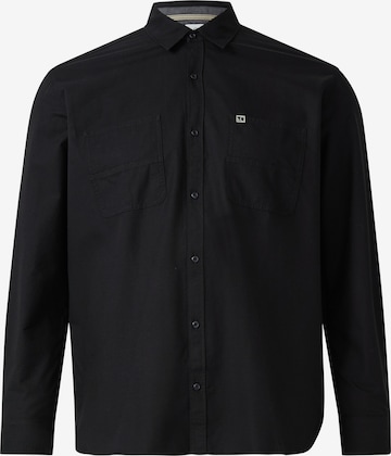 s.Oliver Regular fit Button Up Shirt in Black: front