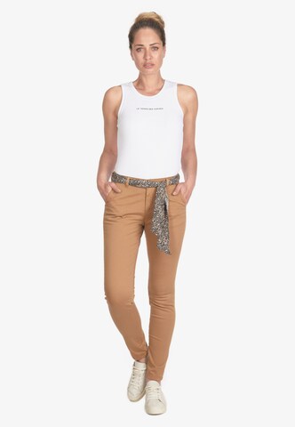 Le Temps Des Cerises Skinny Chino 'DYLI 4' in Beige