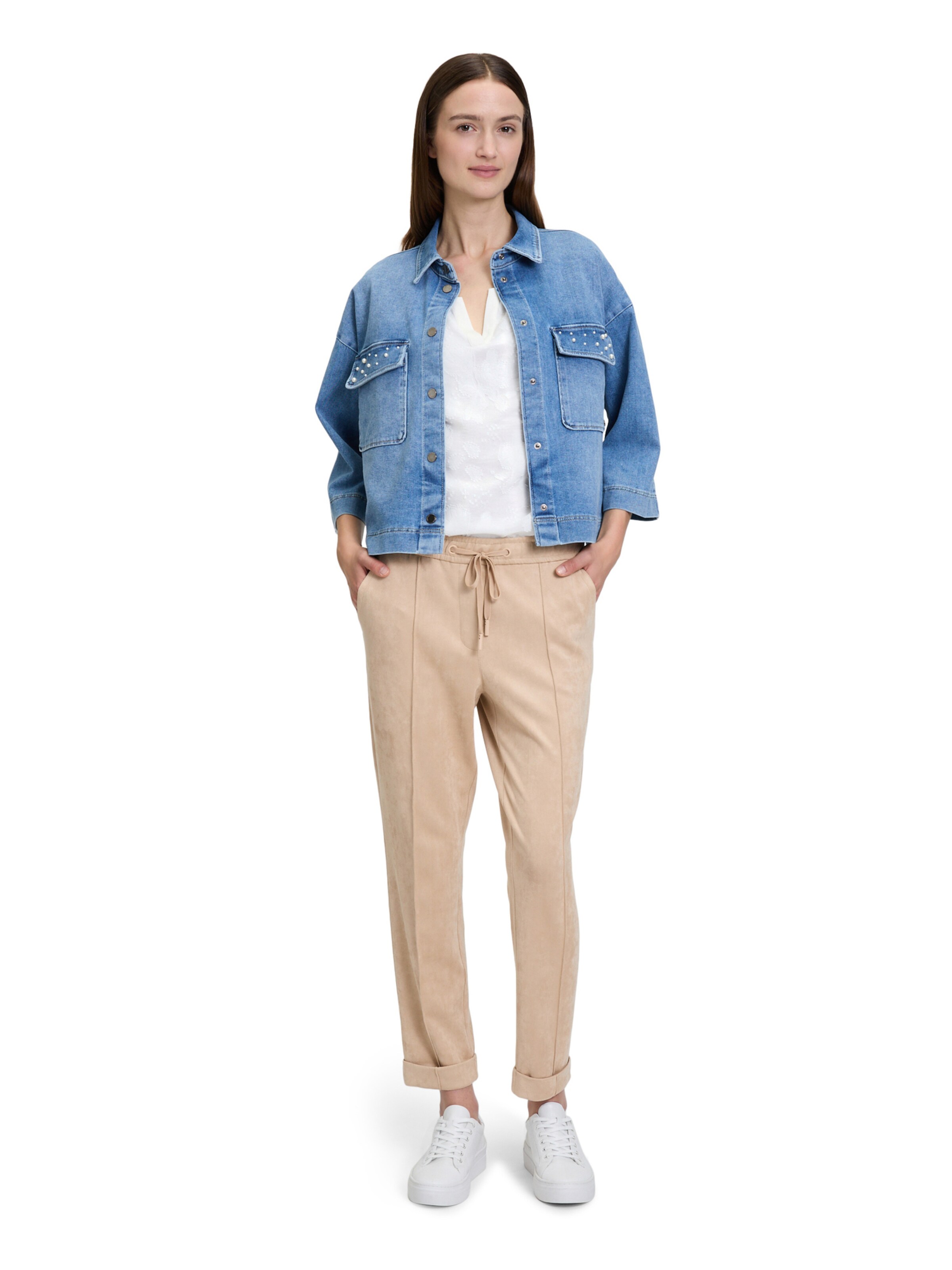 Slimfit Pantaloni di Betty & Co in beige