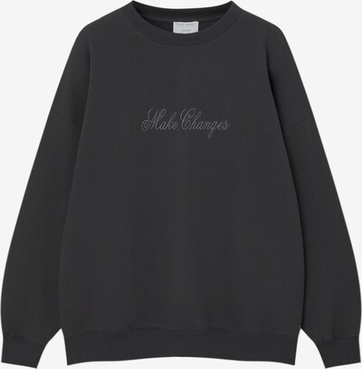 Pull&Bear Sweatshirt i mörkgrå / svart, Produktvy