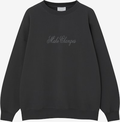 Pull&Bear Sweatshirt in dunkelgrau / schwarz, Produktansicht