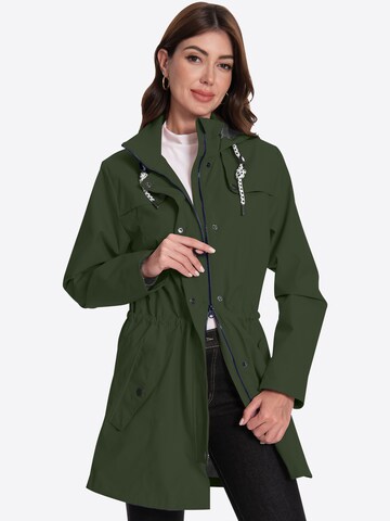 ATLASLAVA Outdoormantel 'ATLASLAVA Damen Regenjacke Lang'‌‌‌‌ in Grün: Vorderseite