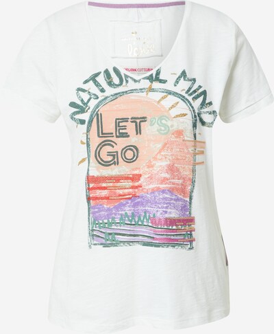 LIEBLINGSSTÜCK T-Shirt 'Cosima' in dunkelgrün / lila / pfirsich / pink / offwhite, Produktansicht