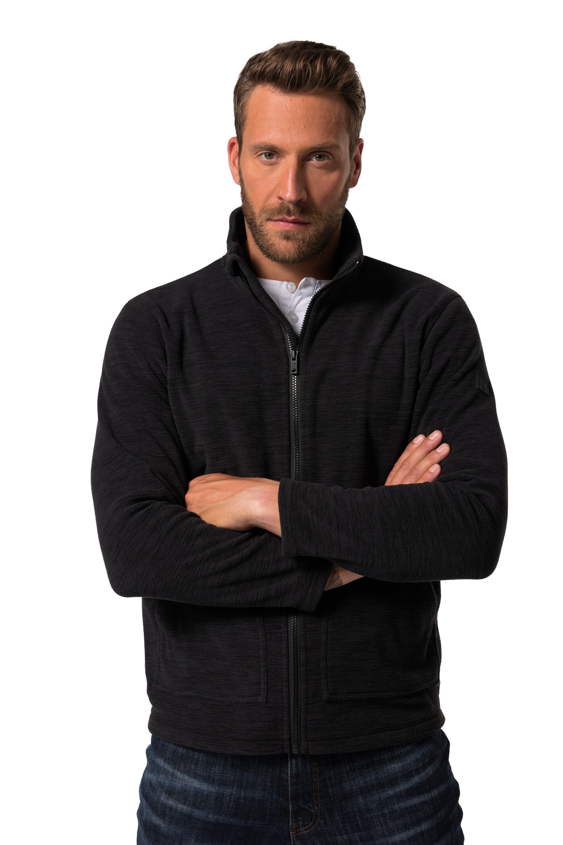 JP1880 Fleece jacket in Black: front