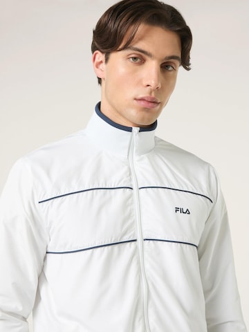 FILA - Sudadera con cremallera 'CASALE regular lightweight jacket' en blanco