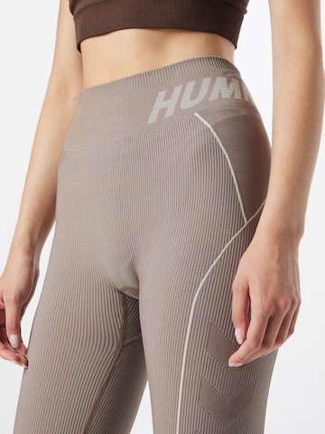 Hummel Skinny Sporthose 'CHRISTEL' in Beige