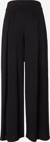 SISTERS POINT רגל רחבה מכנסיים מחויטים 'ETANA-PA' בשחור: מלפנים