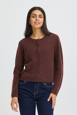 Fransa Knit cardigan in Brown: front
