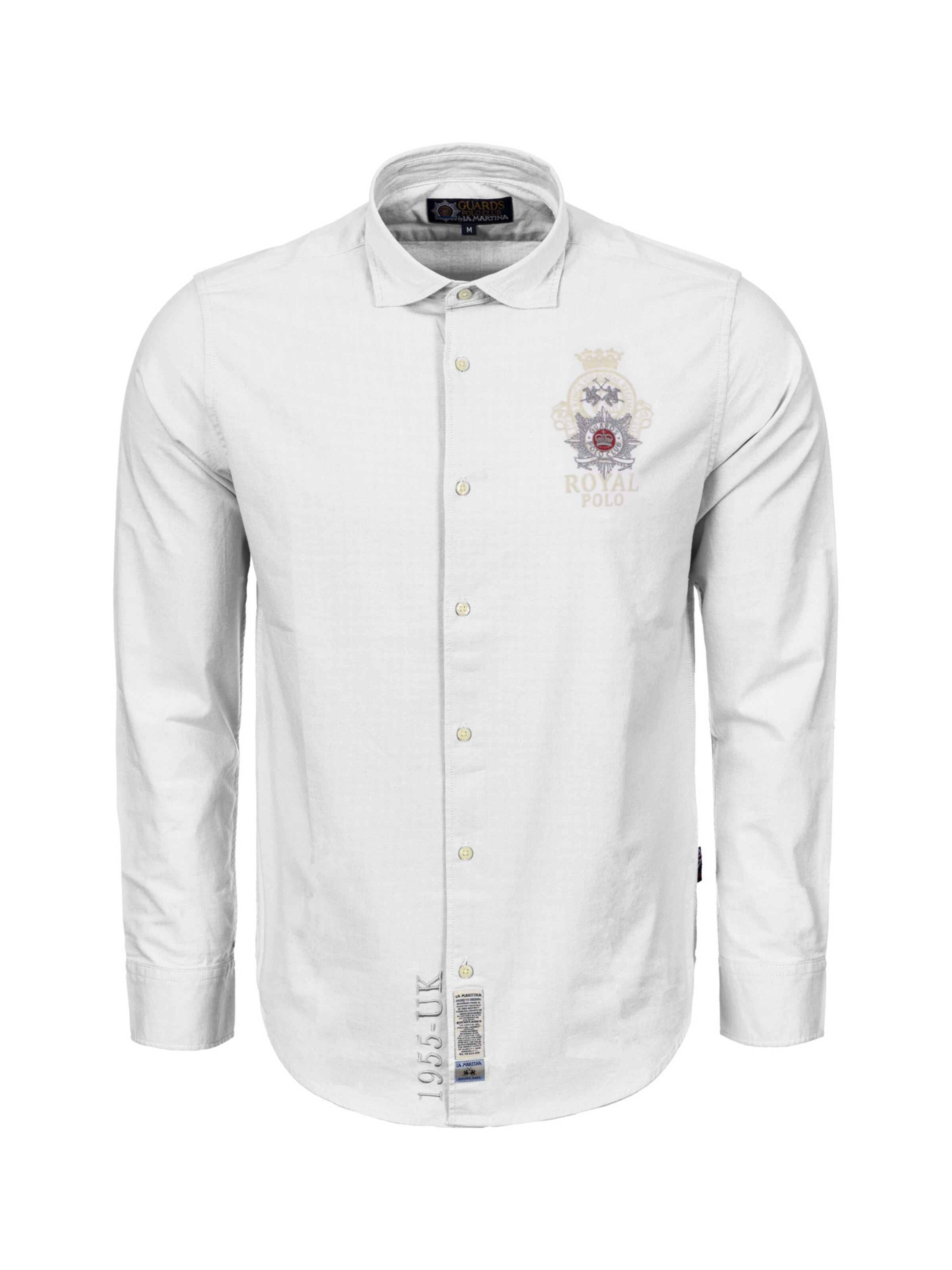 La Martina - Regular Fit Camisa 'MBCG01' em branco: frente