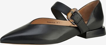 Ekonika Ballet Flats with Strap in Black: front