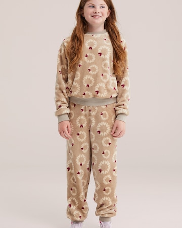 WE Fashion Nachtkledij in Beige