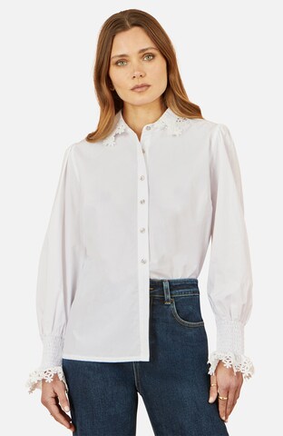 Yumi Bluse in Weiß: Vorderseite