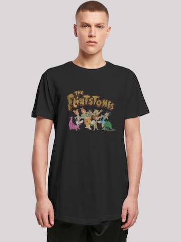 T-Shirt 'Familie Feuerstein The Flintstones Group Distressed' F4NT4STIC en noir : devant