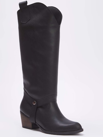 Bottes de cowboy Trendyol en noir : devant