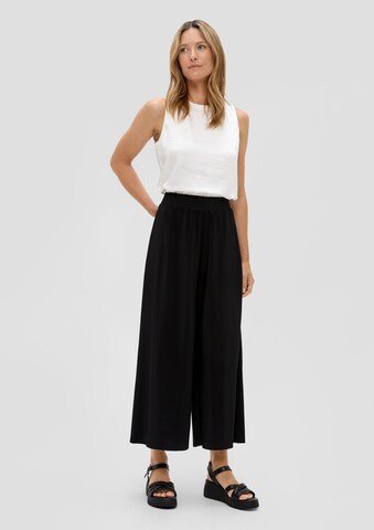 s.Oliver Wide Leg Hose in Schwarz