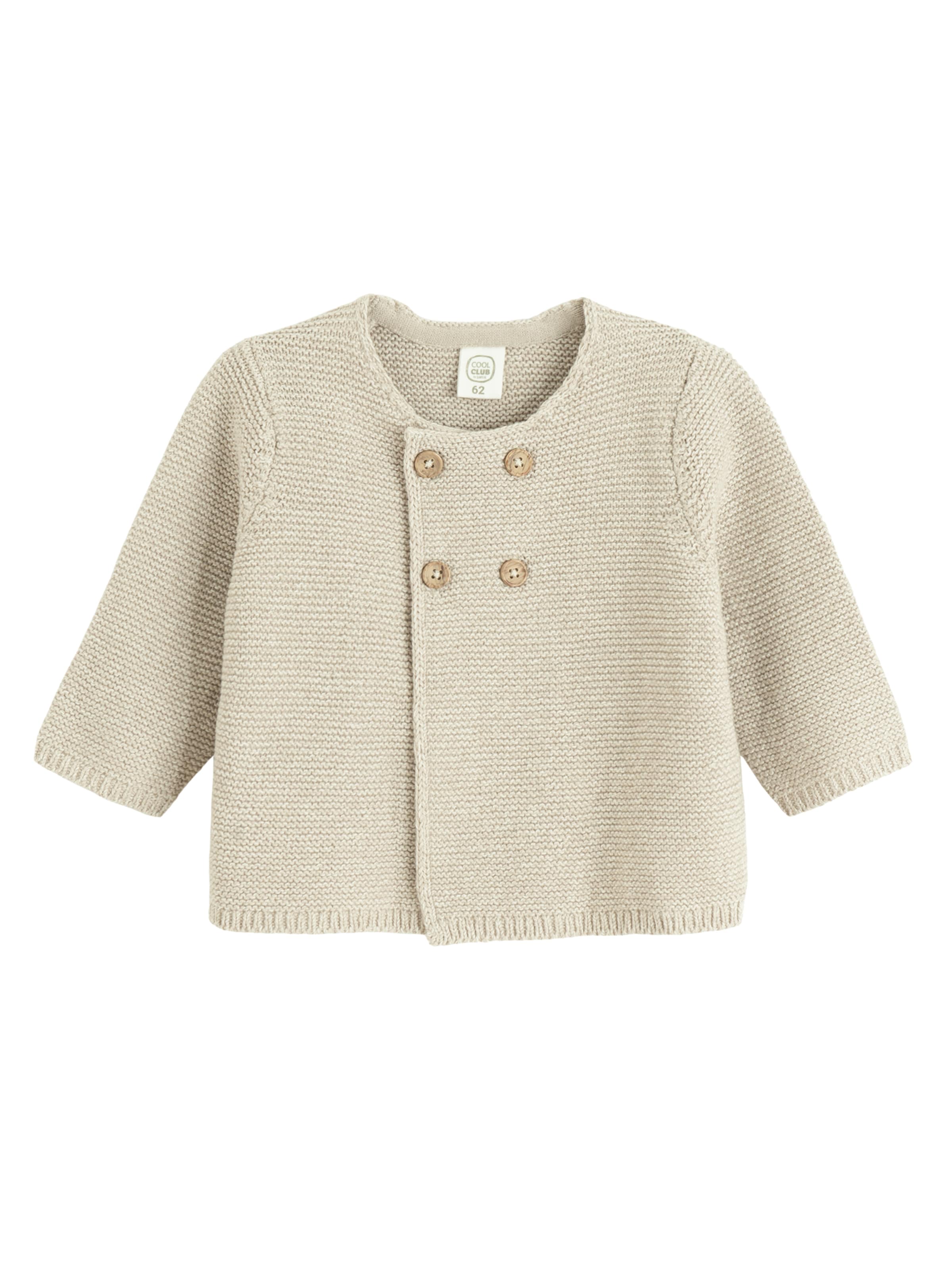 bēšs Cool Club Adīta jaka: no priekšpuses