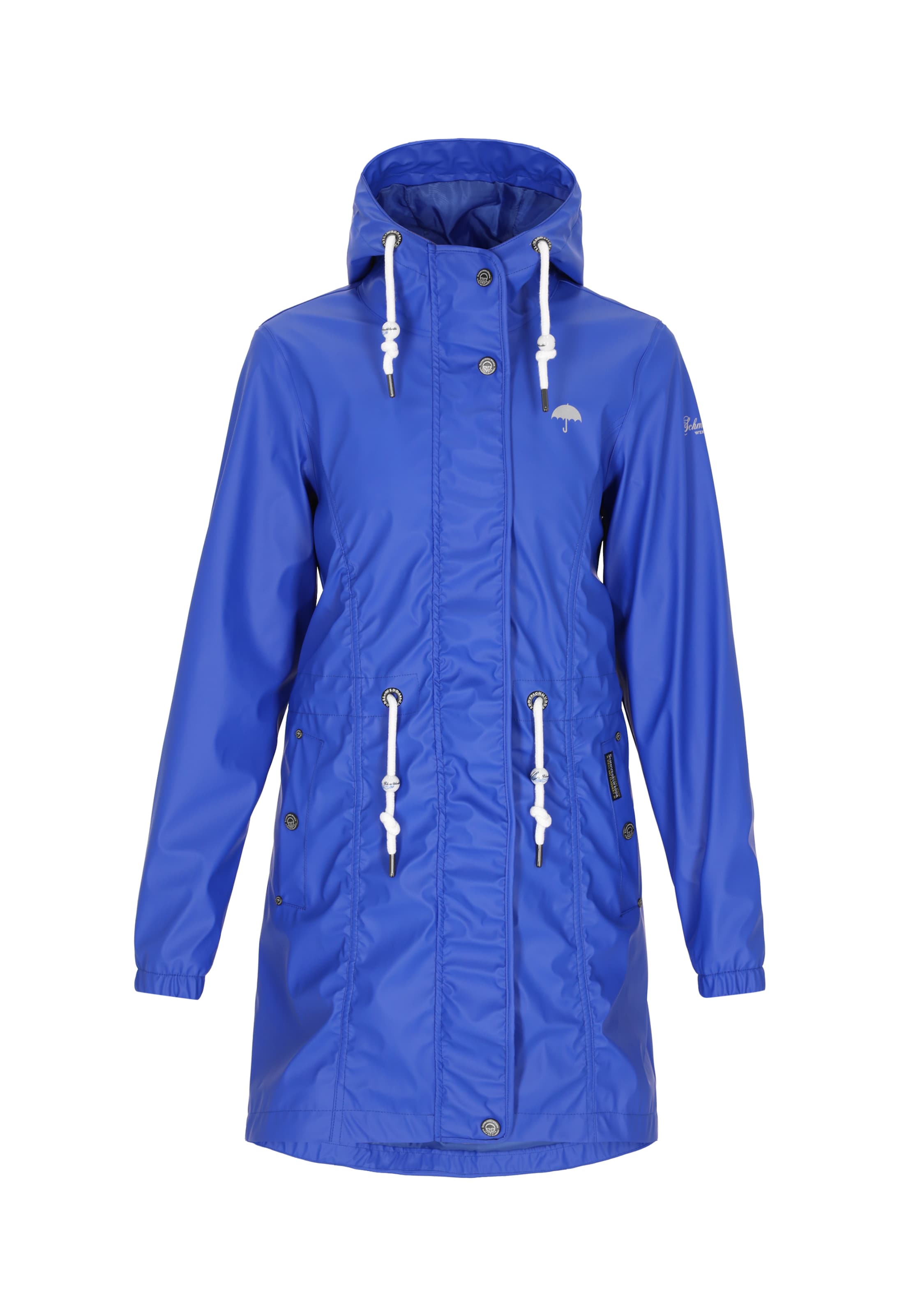 Schmuddelwedda Mantel in Blau: Vorderseite