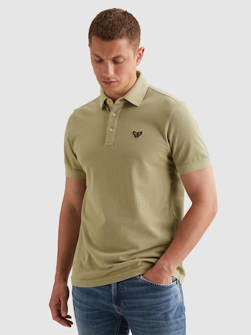 T-Shirt 'Polo shirt with garment-dye wash and tailwing logo' PME Legend en vert : devant