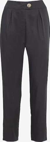 Influencer Tapered Trousers in Black: front