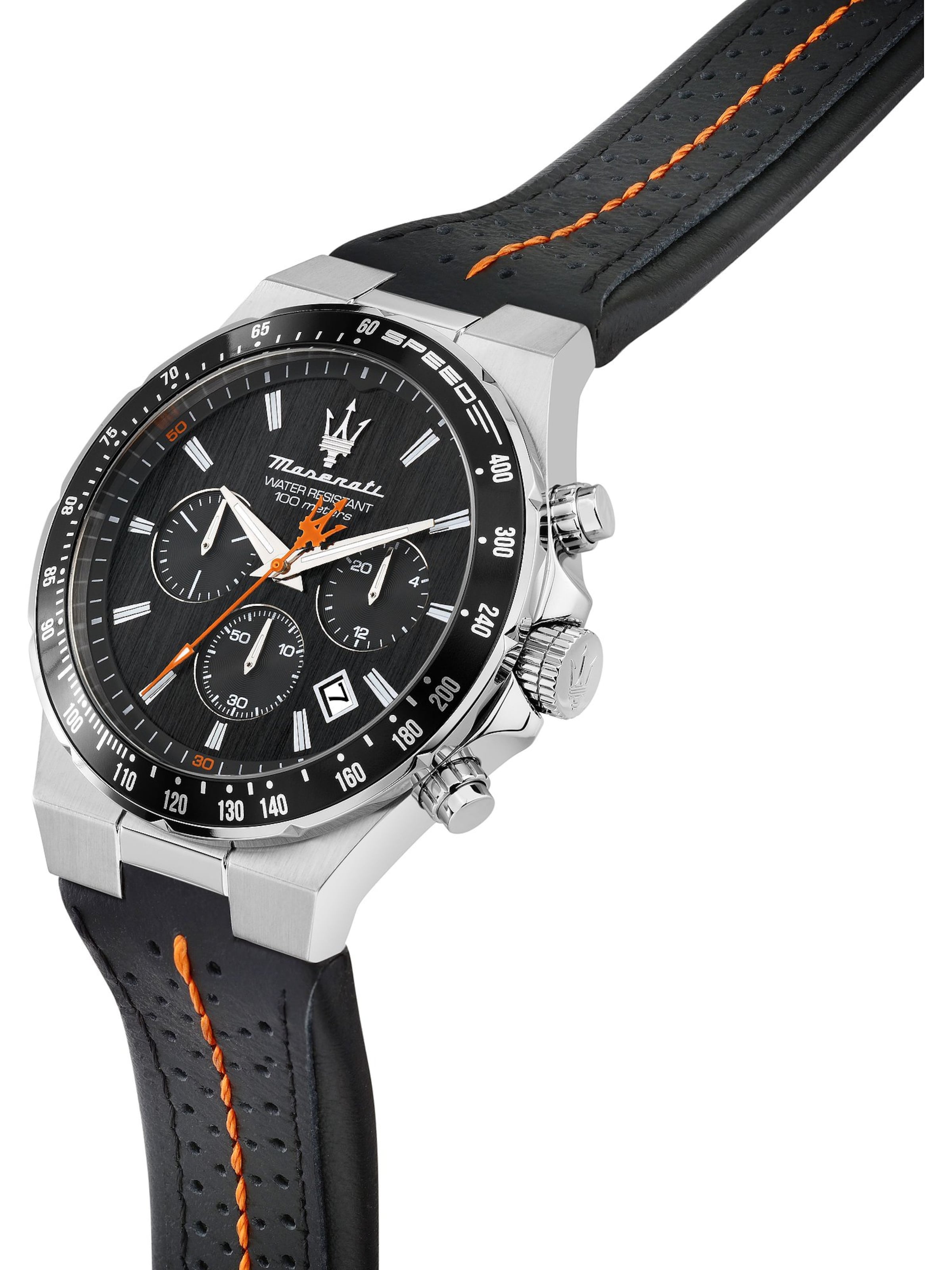 Maserati Analoguhr in Silber