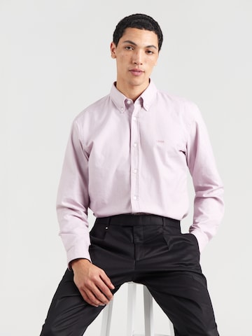 BOSS - Ajuste regular Camisa 'Rickert' en lila: frente