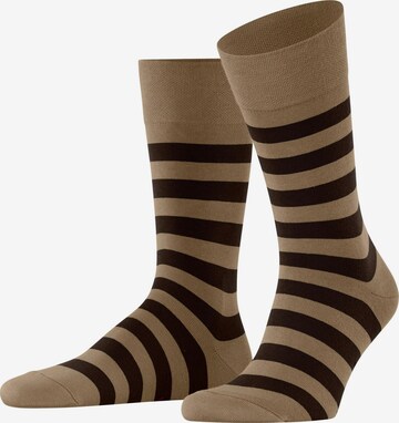FALKE Socken 'Sensitive Mappd Line' in Beige: Vorderseite
