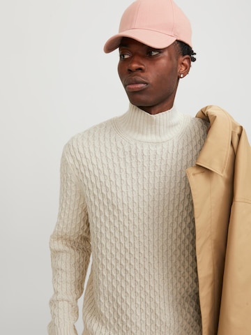 JACK & JONES Sweter 'COSY' w kolorze beżowy