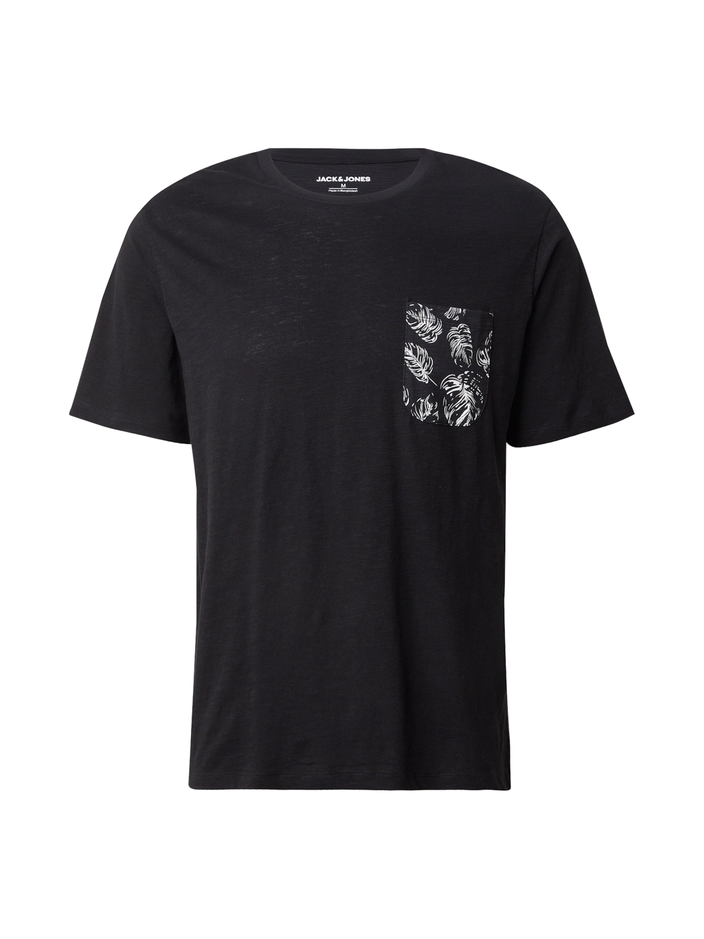 JACK & JONES Тениска 'JJROX' в черно: отпред