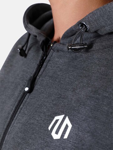 MOROTAI Athletic Zip-Up Hoodie 'COMFY PERFORMANCE' in Grey