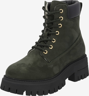 Palado Lace-Up Ankle Boots 'Solta' in Green: front