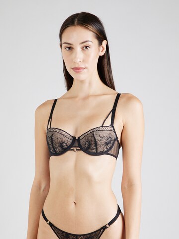 PASSIONATA Balconette Bra in Black: front