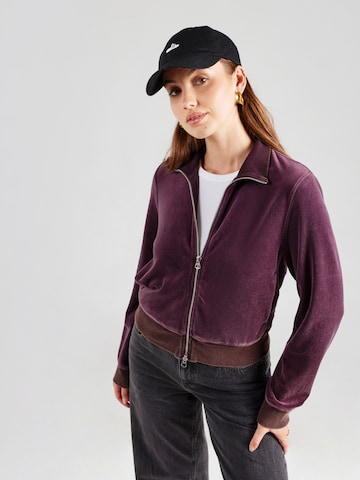 WEEKDAY Sweatjacke in Lila: Vorderseite