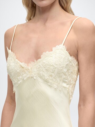 Robe de soirée 'ELISAN' Bardot en beige