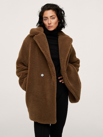 MANGO Between-Seasons Coat 'Currito' in Brown: front