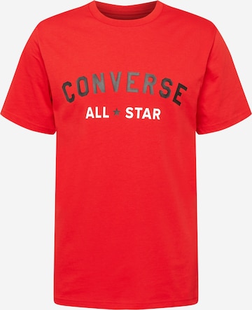 CONVERSE T-Shirt 'ALL VARSITY' in Rot: predná strana