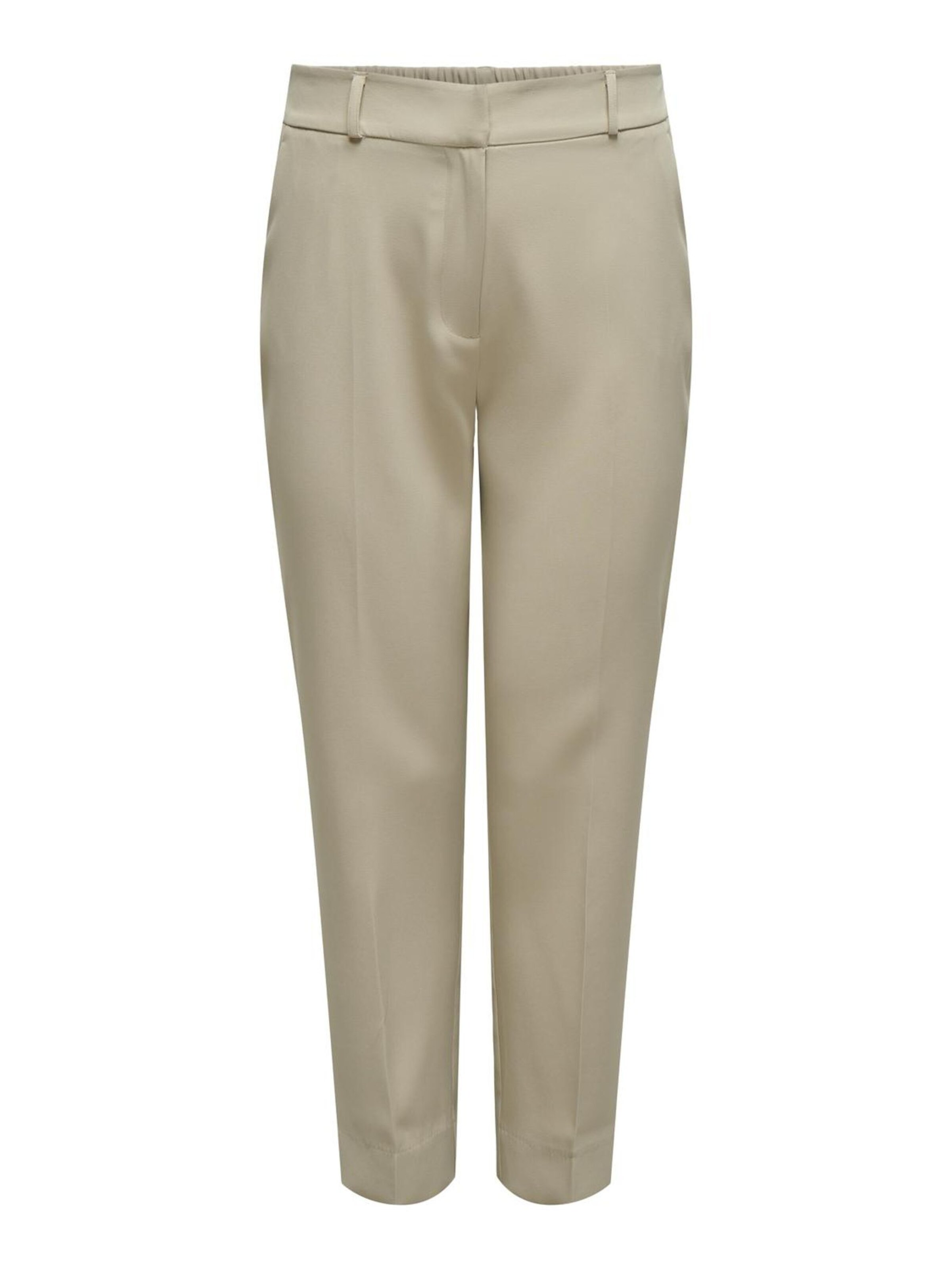 ONLY Carmakoma - Pantalón de pinzas en beige: frente