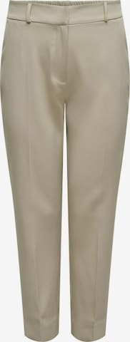 Coupe slim Pantalon à plis ONLY Carmakoma en beige : devant