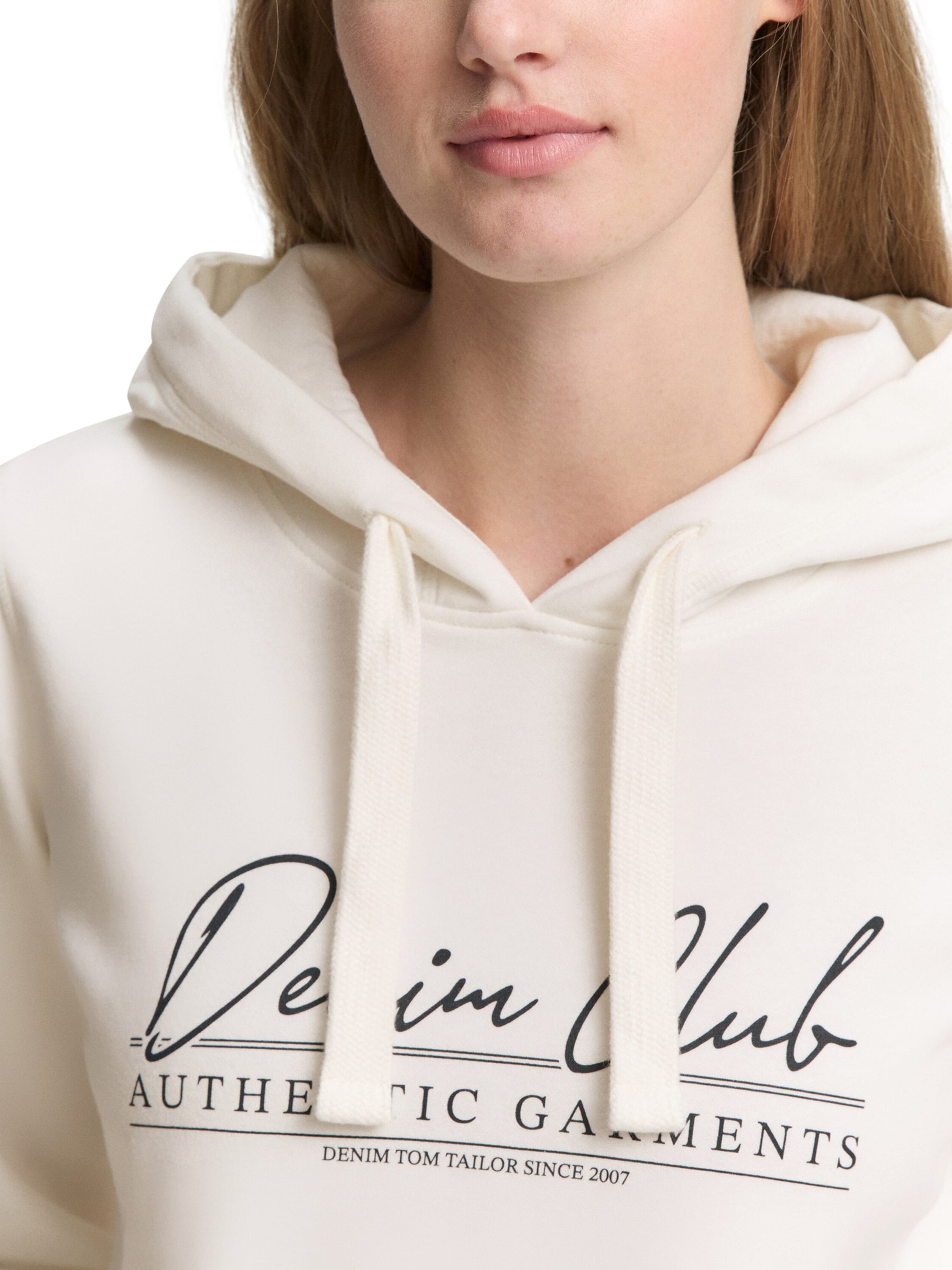 TOM TAILOR DENIM Sweatshirt in White