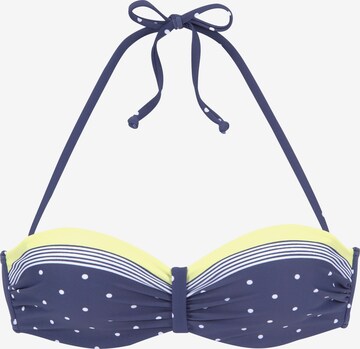 LASCANA Bandeau Bikinitop in Blauw: voorkant