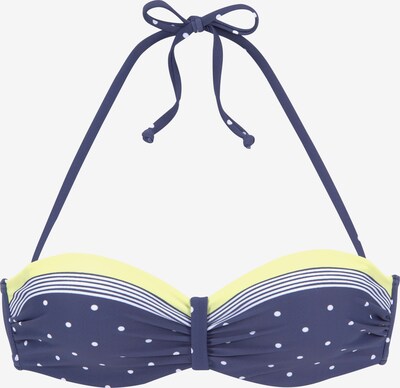 LASCANA Bikiniöverdel i blå / gul / vit, Produktvy