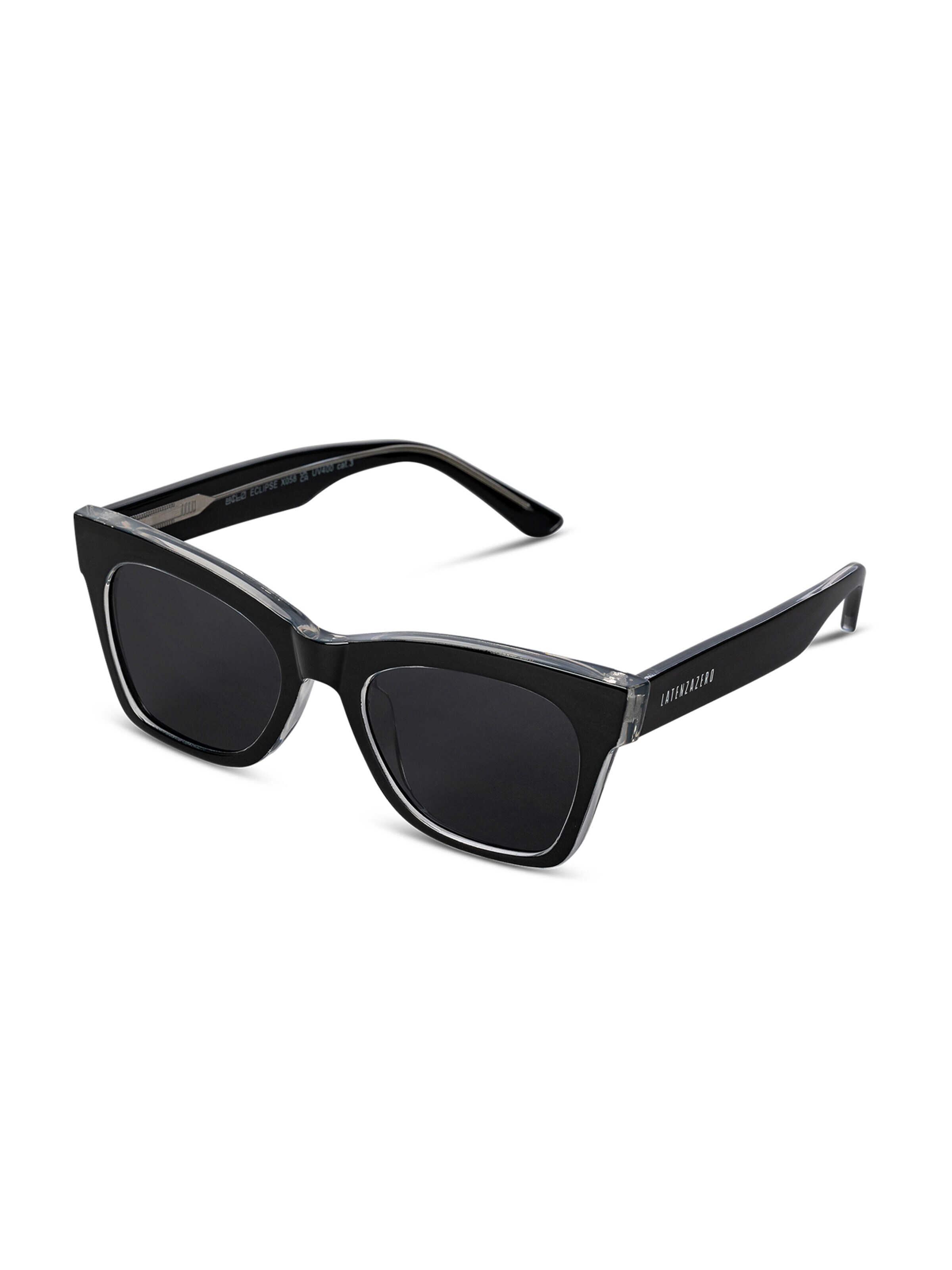 LatenzaZero Sonnenbrille 'Eclipse Sun' in Schwarz: Vorderseite