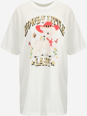 T-shirt oversize Cotton On en blanc : devant