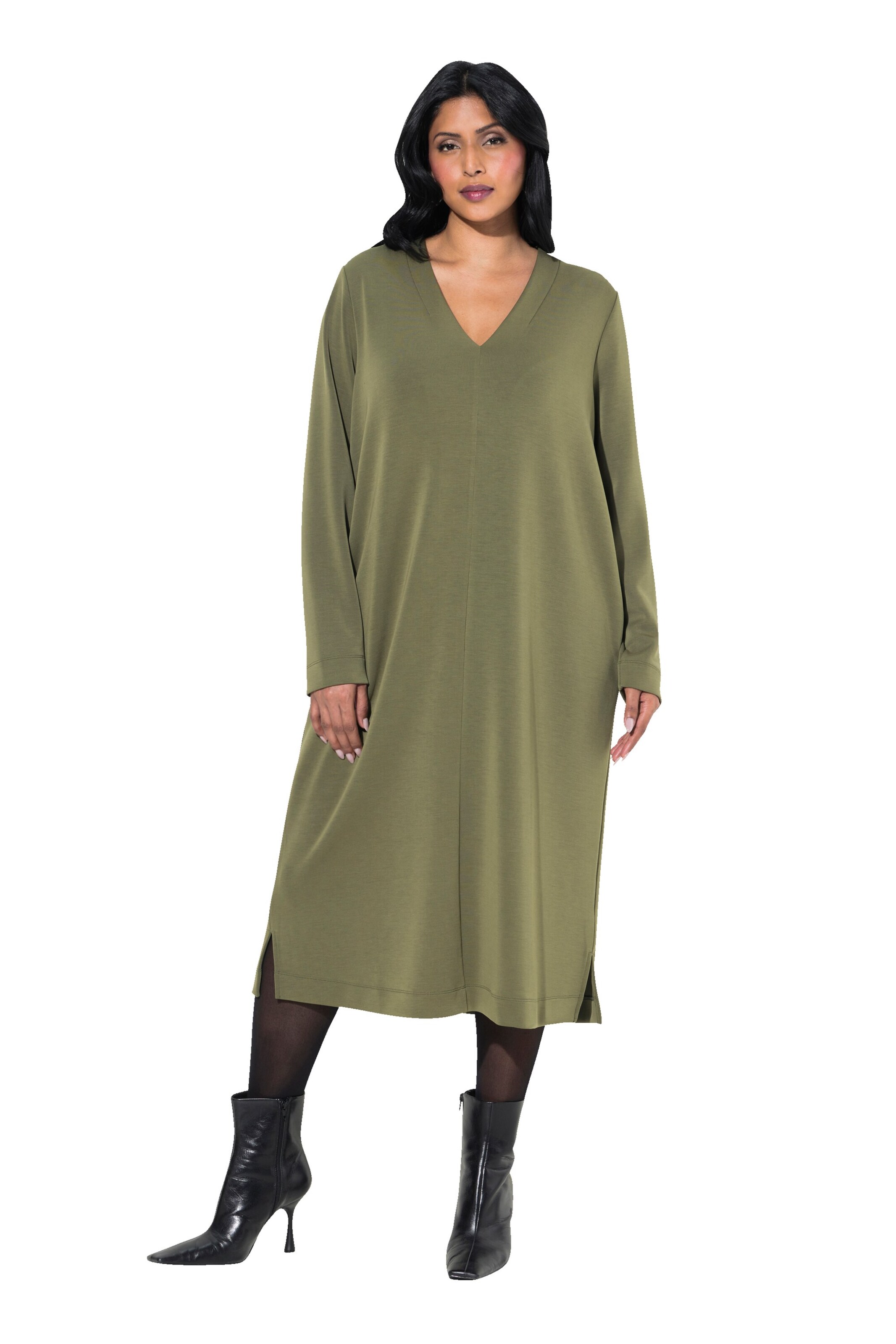 Ulla Popken Jurk in Groen: voorkant